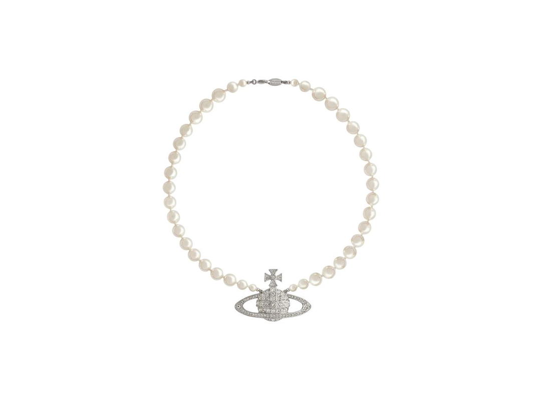 Vivienne Westwood Vivienne Westwood Man. Bas Relief Pearl Necklace Silver