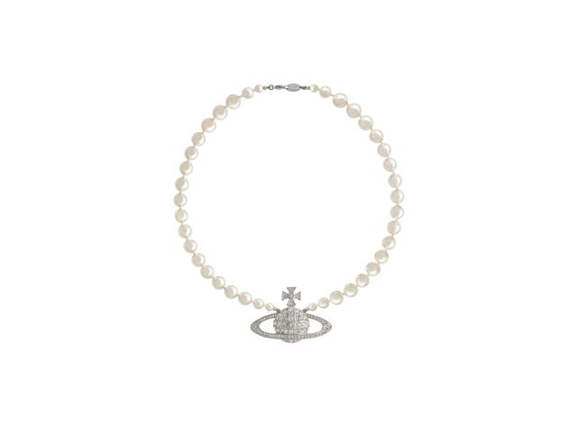Vivienne Westwood Vivienne Westwood Man. Bas Relief Pearl Necklace Silver - view 1