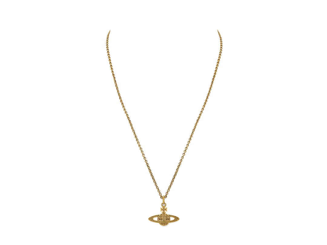 Vivienne Westwood Vivienne Westwood Man Mini Bas Relief Orb Pendant In Gold-tone Hardware