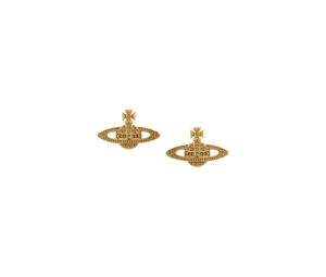 Buy Vivienne Westwood Mini Bas Relief Earrings Gold Light Colorado Tapaz at Sasom – Authentic and Ready to Ship
