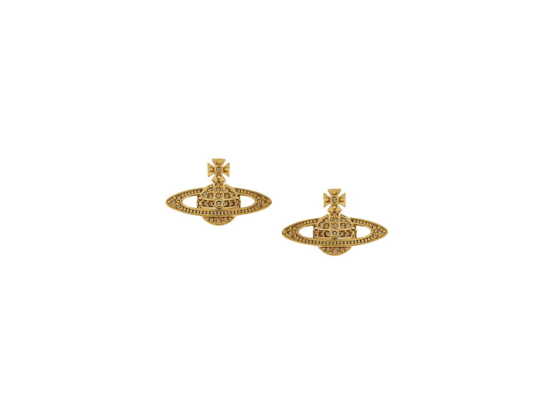 Vivienne Westwood Vivienne Westwood Mini Bas Relief Earrings Gold Light Colorado Tapaz