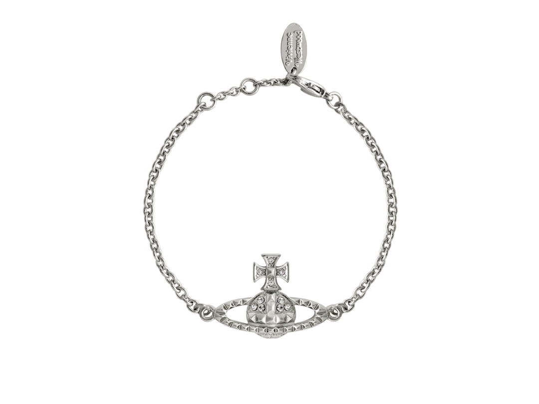 Vivienne Westwood Vivienne Westwood Mayfair Bas Relief Bracelet In Pyramid-Stud Detailing With Silver-Tone Plating