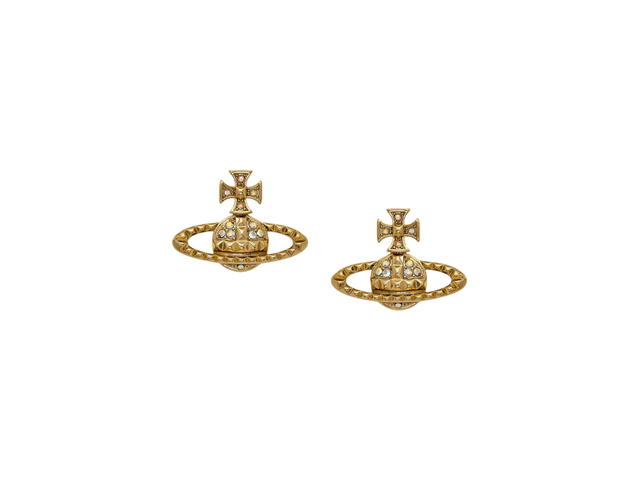 Vivienne Westwood Vivienne Westwood Mayfair Bas Relief Earrings In Gold Hardware With Crystal AB - view 1