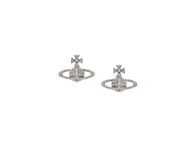 Vivienne Westwood Vivienne Westwood Mayfair Bas Relief Earrings Rhodium Crystal - view 1