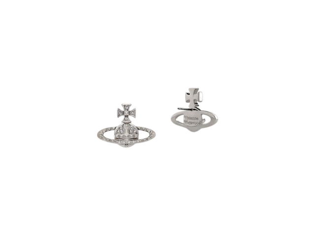 Vivienne Westwood Vivienne Westwood Mayfair Bas Relief Earrings Rhodium Crystal - view 2