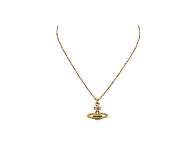 Vivienne Westwood Vivienne Westwood Mayfair Bas Relief Pendant Neklace In Gold-tone Plated With Orb-Shape Crystal - view 1