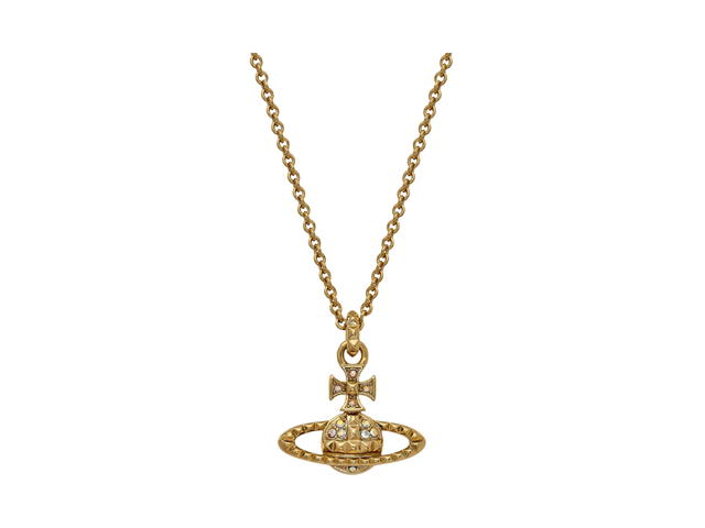 Vivienne Westwood Vivienne Westwood Mayfair Bas Relief Pendant Neklace In Gold-tone Plated With Orb-Shape Crystal - view 2