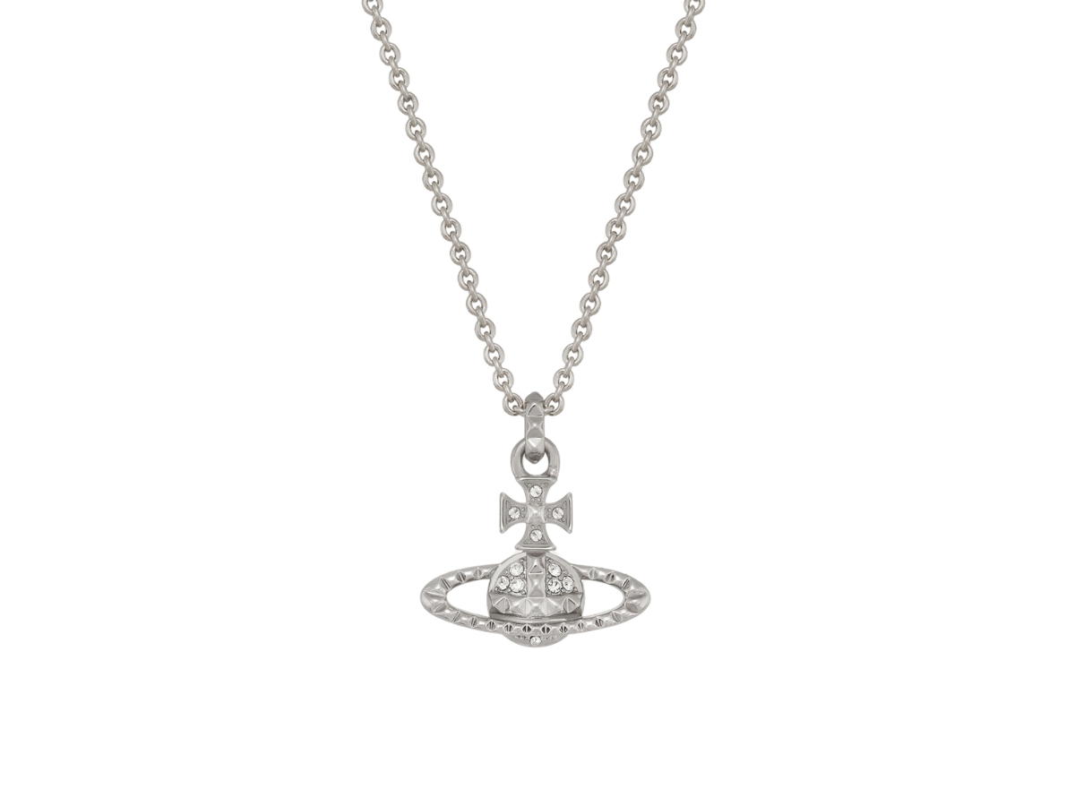 Vivienne Westwood Vivienne Westwood Mayfair Bas Relief Pendant Rhodium Crystal