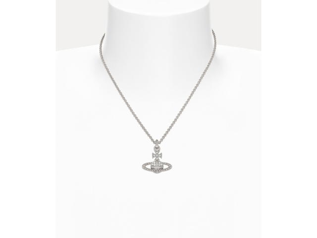 Vivienne Westwood Vivienne Westwood Mayfair Bas Relief Pendant Rhodium Crystal - view 2