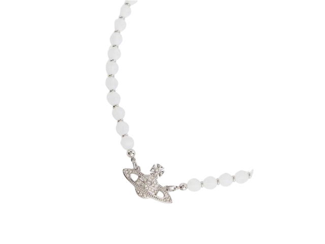 Vivienne Westwood Vivienne Westwood Messaline Pendant In Silver-tone Brass And Crystal - view 2