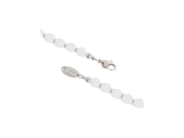 Vivienne Westwood Vivienne Westwood Messaline Pendant In Silver-tone Brass And Crystal - view 3