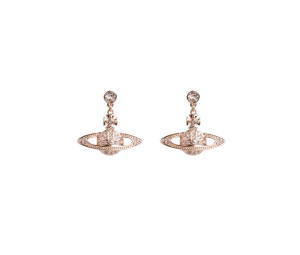 Buy Vivienne Westwood Mini Bas Relief Drop Earrings In Rose Gold at Sasom – Authentic and Ready to Ship