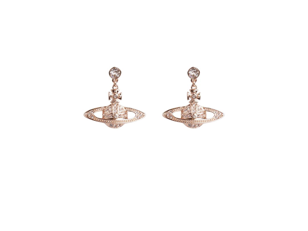 Vivienne Westwood Vivienne Westwood Mini Bas Relief Drop Earrings In Rose Gold