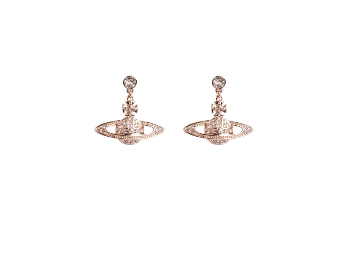 Vivienne Westwood Vivienne Westwood Mini Bas Relief Drop Earrings In Rose Gold