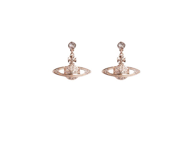 Vivienne Westwood Vivienne Westwood Mini Bas Relief Drop Earrings In Rose Gold - view 1