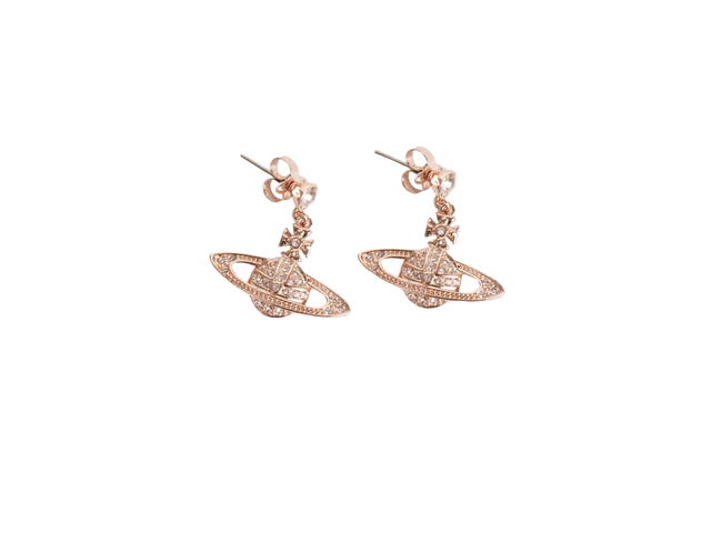 Vivienne Westwood Vivienne Westwood Mini Bas Relief Drop Earrings In Rose Gold - view 2