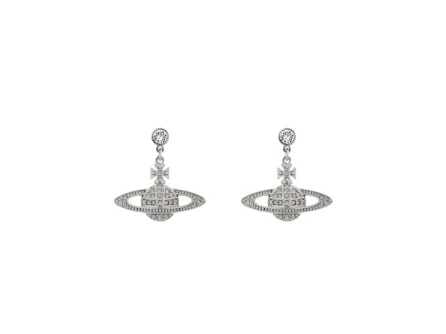 Vivienne Westwood Vivienne Westwood Mini Bas Relief Drop Earrings In Silver - view 1