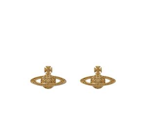 Buy Vivienne Westwood Mini Bas Relief Earrings Gold-Tone at Sasom – Authentic and Ready to Ship