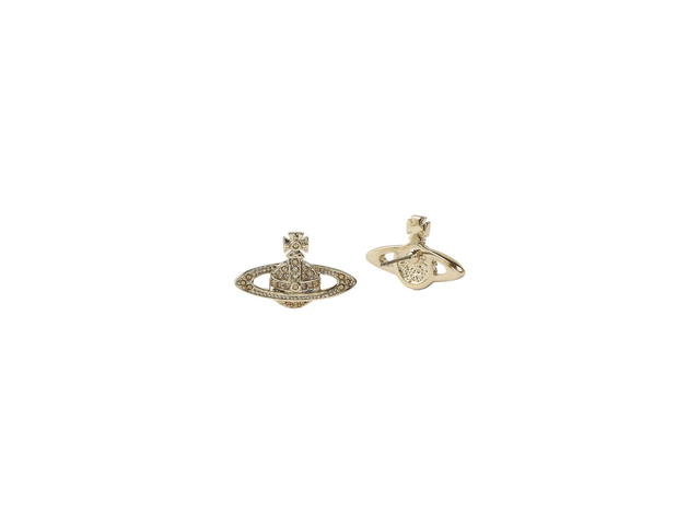 Vivienne Westwood Vivienne Westwood Mini Bas Relief Earrings In Brass Gold - view 2
