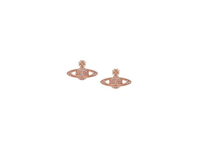 Vivienne Westwood Vivienne Westwood Mini Bas Relief Earrings In Brass Pink Gold - view 1