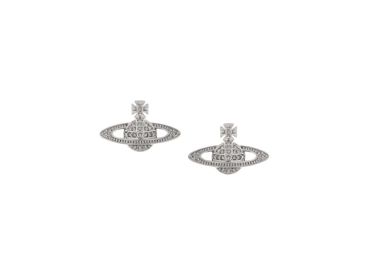 Vivienne Westwood Vivienne Westwood Mini Bas Relief Earrings In Brass Silver