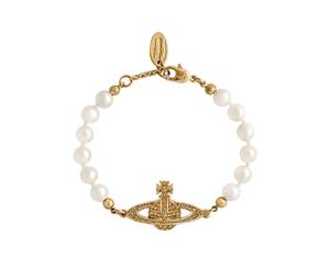 Buy Vivienne Westwood Mini Bas Relief Pearl Bracelet Gold at Sasom – Authentic and Ready to Ship