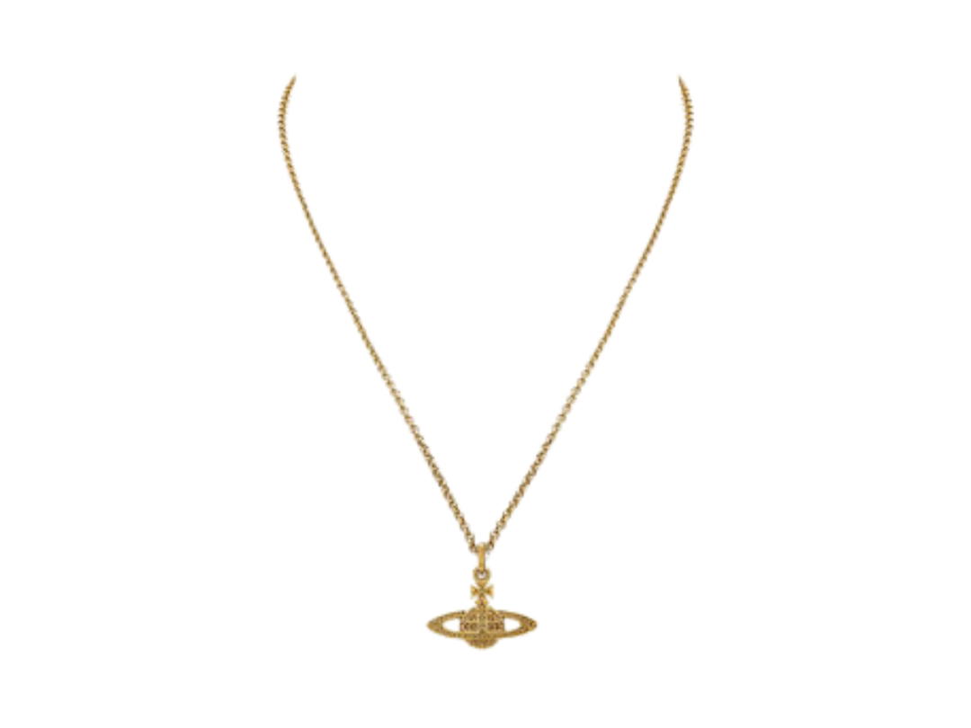Vivienne Westwood Vivienne Westwood Mini Bas Relief Pendant Gold Light Colorado Topaz