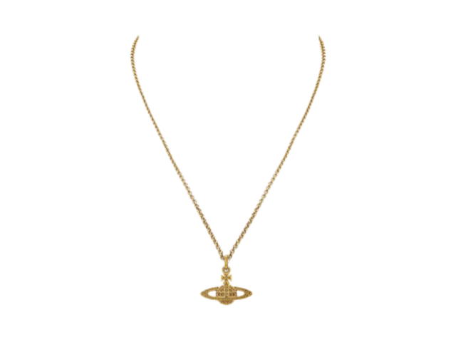 Vivienne Westwood Vivienne Westwood Mini Bas Relief Pendant Gold Light Colorado Topaz - view 1