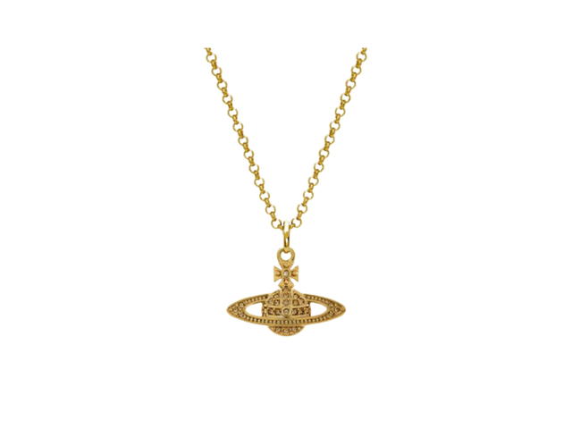 Vivienne Westwood Vivienne Westwood Mini Bas Relief Pendant Gold Light Colorado Topaz - view 2
