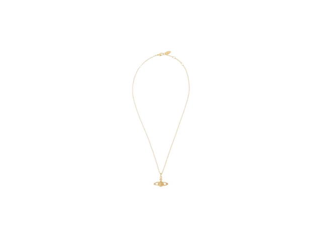 Vivienne Westwood Vivienne Westwood Mini Bas Relief Pendant Necklace In Brass Gold - view 1