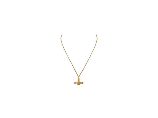 Vivienne Westwood Vivienne Westwood Mini Bas Relief Pendant Necklace In Brass Gold - view 2