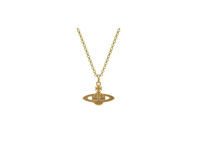 Vivienne Westwood Vivienne Westwood Mini Bas Relief Pendant Necklace In Brass Gold - view 3