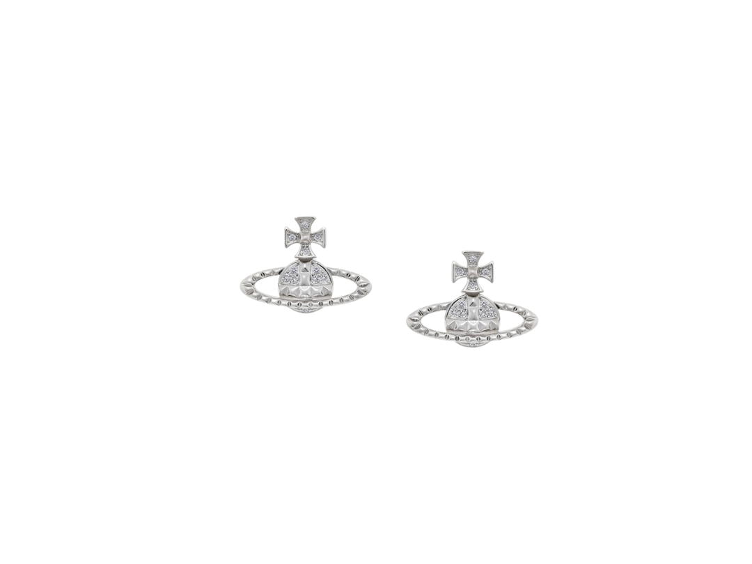 Vivienne Westwood Vivienne Westwood Mayfair Bas Relief Earrings Rhodium Crystal