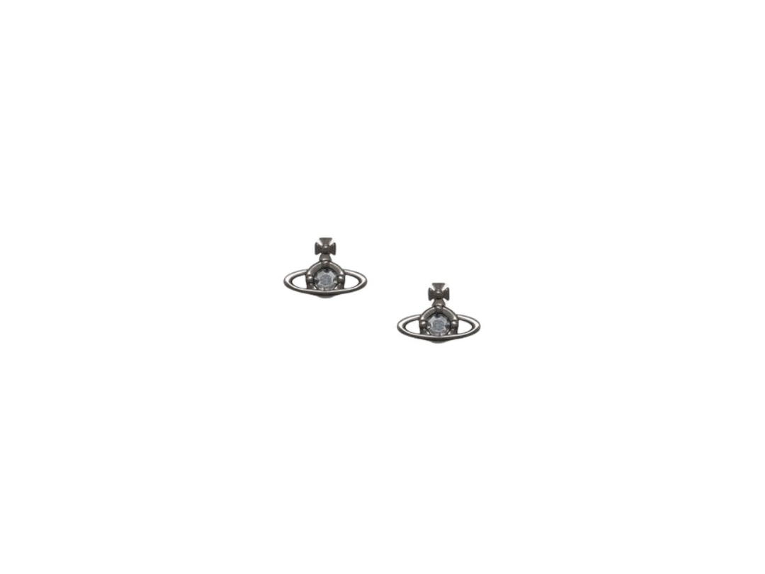 Vivienne Westwood Vivienne Westwood Nano Solitaire Earrings Ruthenium-Labrador Crystal