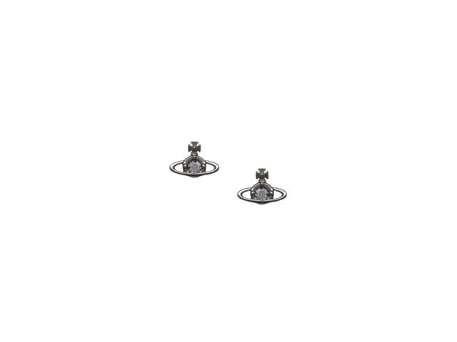 Vivienne Westwood Vivienne Westwood Nano Solitaire Earrings Ruthenium-Labrador Crystal - view 1