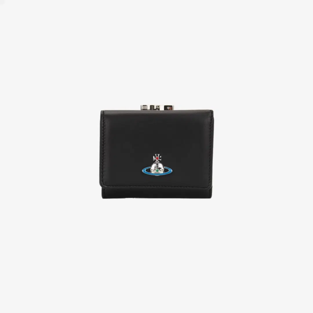 Vivienne Westwood Vivienne Westwood Nappa Leather Small Frame Wallet Black
