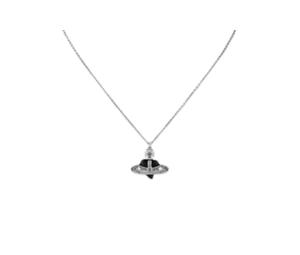 Buy Vivienne Westwood New Diamante Heart Pendant Platinum-Black Diamond Crystal-Black at Sasom – Authentic and Ready to Ship