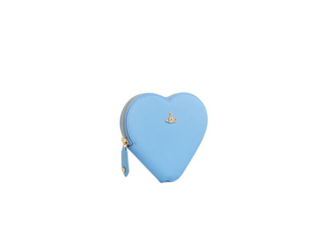 Vivienne Westwood Vivienne Westwood New Heart Crossbody In Saffiano Finish With Polished Hardware And Silver-Tone Orb Plaque Light Blue - view 2