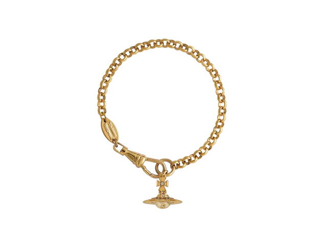 Vivienne Westwood Vivienne Westwood New Petite Orb Bracelet In Three-Dimensional Orb With Gold-Tone Plating Gold - view 1
