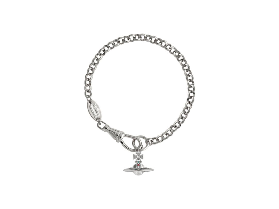 Vivienne Westwood Vivienne Westwood New Petite Orb Bracelet In Three-Dimensional Orb With Silver-Tone Plating Silver