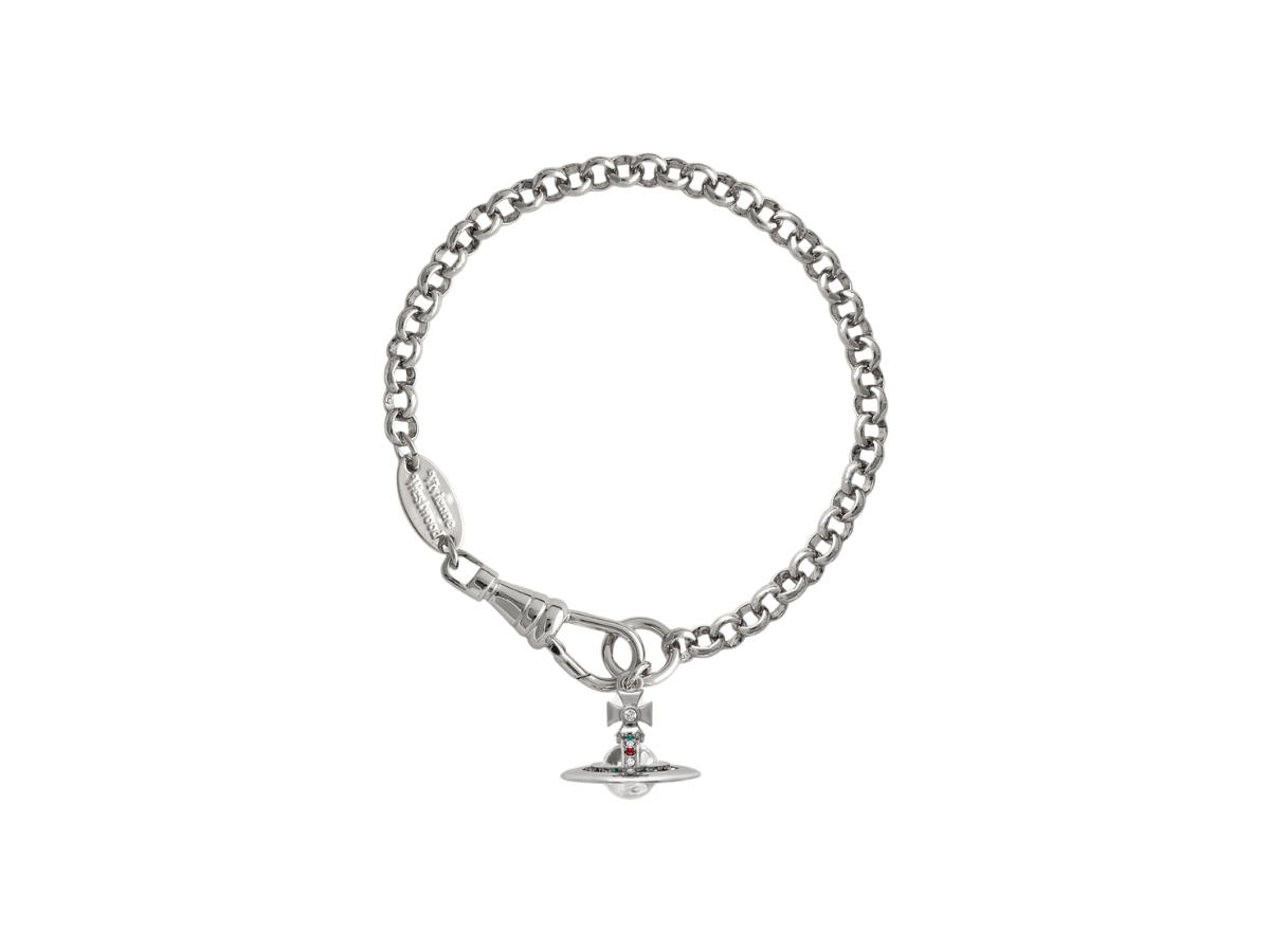 Vivienne Westwood Vivienne Westwood New Petite Orb Bracelet In Three-Dimensional Orb With Silver-Tone Plating Silver