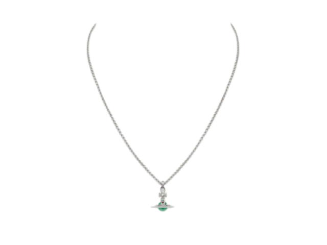 Vivienne Westwood Vivienne Westwood New Petite Orb Pendant Platinum-Mint Green-Multi - view 1