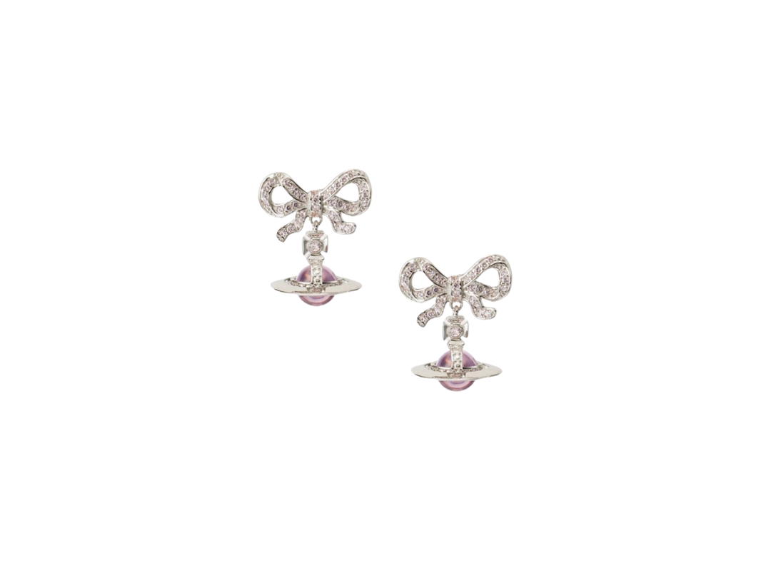 Vivienne Westwood Vivienne Westwood Octavie Earrings In Silver Hardware Pink