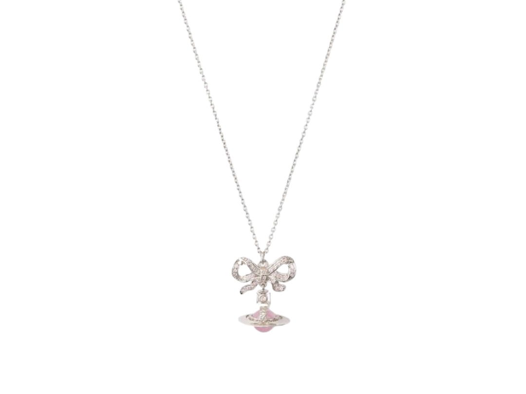 Vivienne Westwood Vivienne Westwood Octavie Pendant In Silver-Hardware Pink