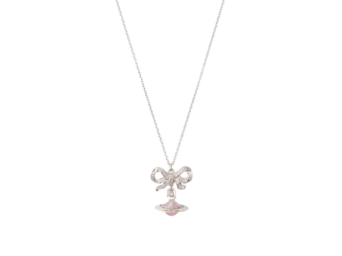 Vivienne Westwood Vivienne Westwood Octavie Pendant In Silver-Hardware Pink