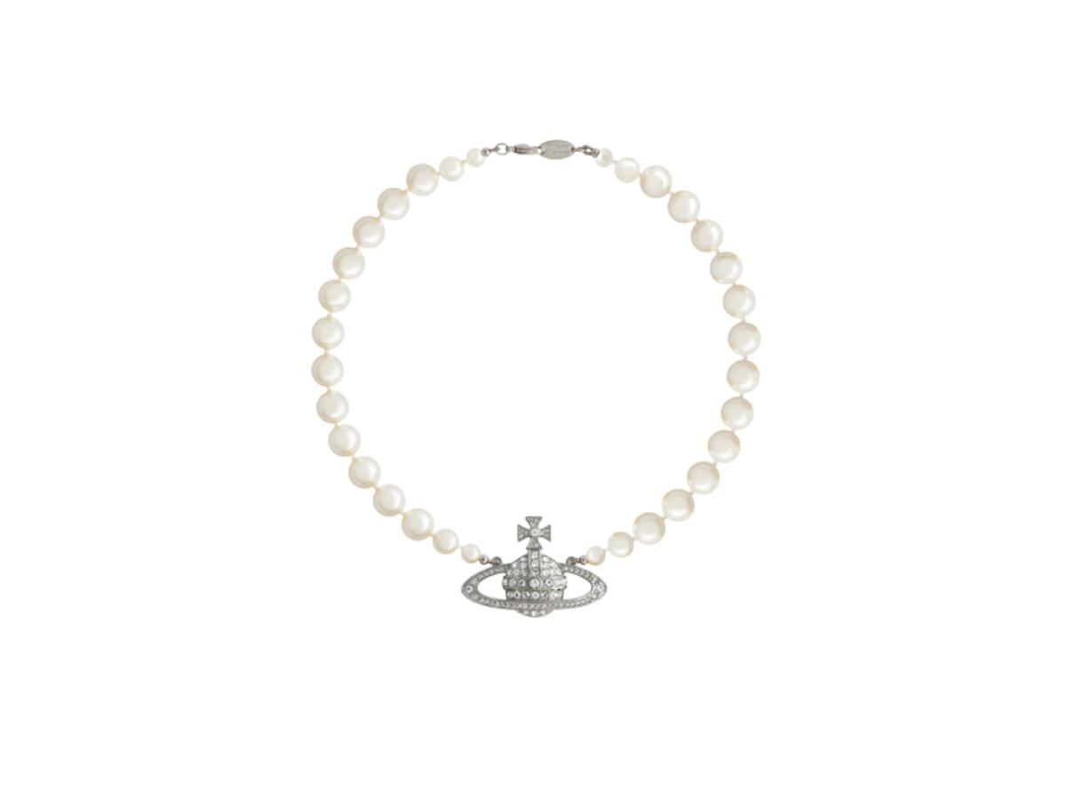 Vivienne Westwood Vivienne Westwood One Row Pearl Bas Relief Choker