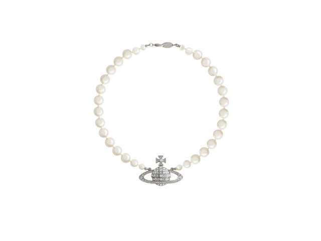 Vivienne Westwood Vivienne Westwood One Row Pearl Bas Relief Choker - view 1