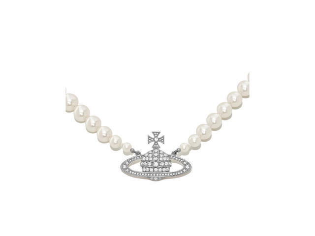 Vivienne Westwood Vivienne Westwood One Row Pearl Bas Relief Choker - view 2