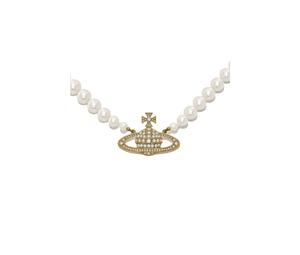 Buy Vivienne Westwood One Row Pearl Bas Relief Choker Gold at Sasom – Authentic and Ready to Ship