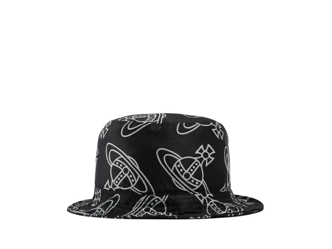 Vivienne Westwood Vivienne Westwood Orb Printed Canvas Bucket Hat Black